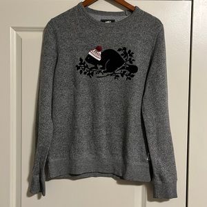 Gray roots sweater